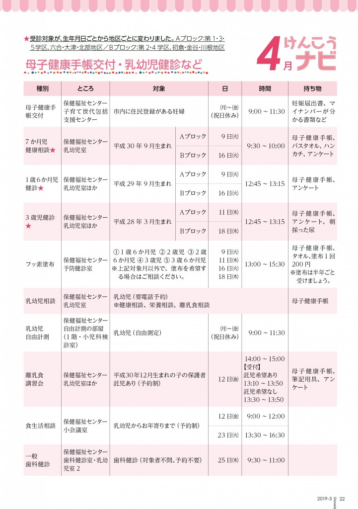 母子健康手帳