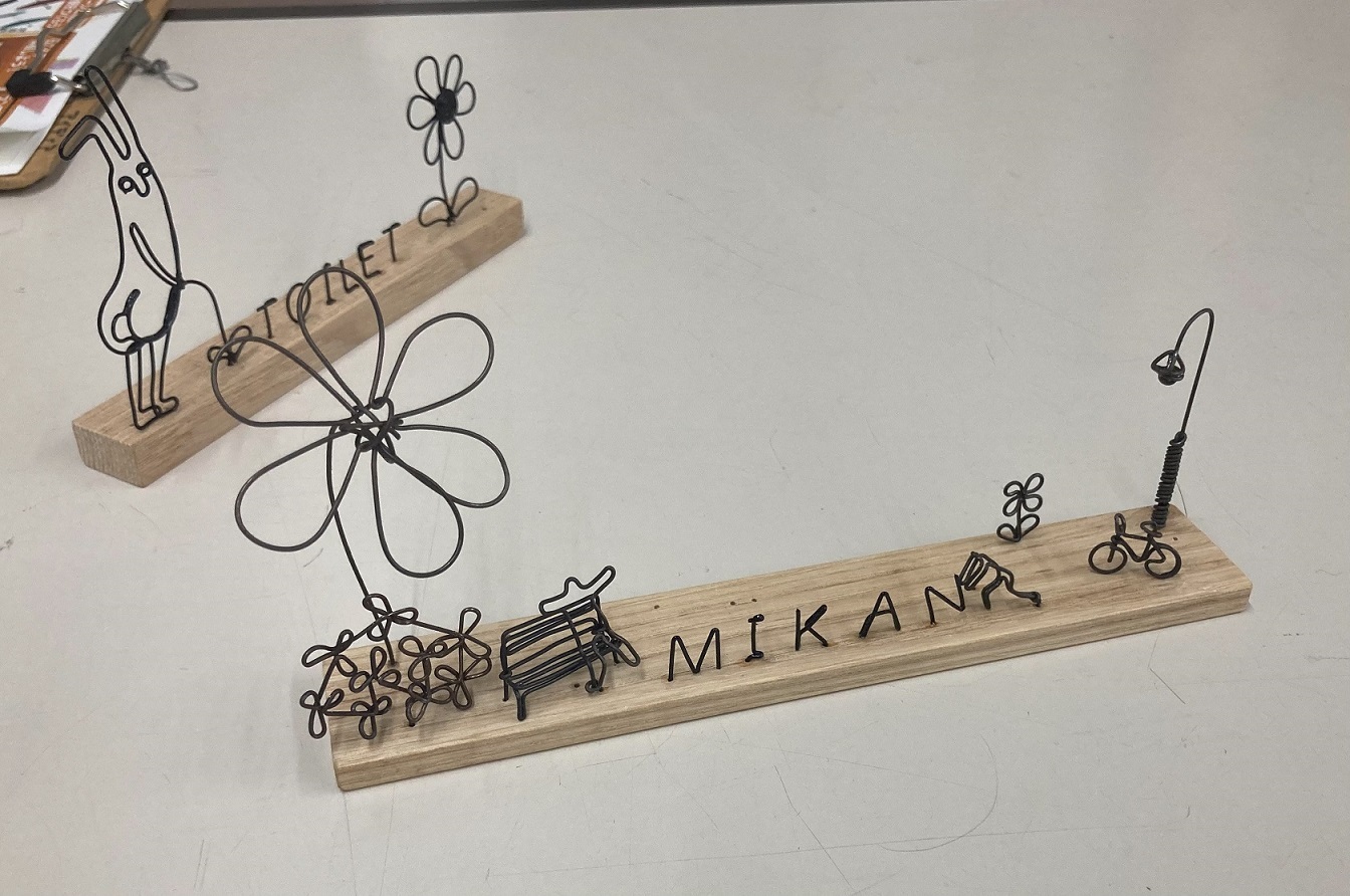 穏やかなねこの親子のワイヤーアート 穏やかなねこの親子のワイヤーアート 穏やかなねこの親子のワイヤーアート