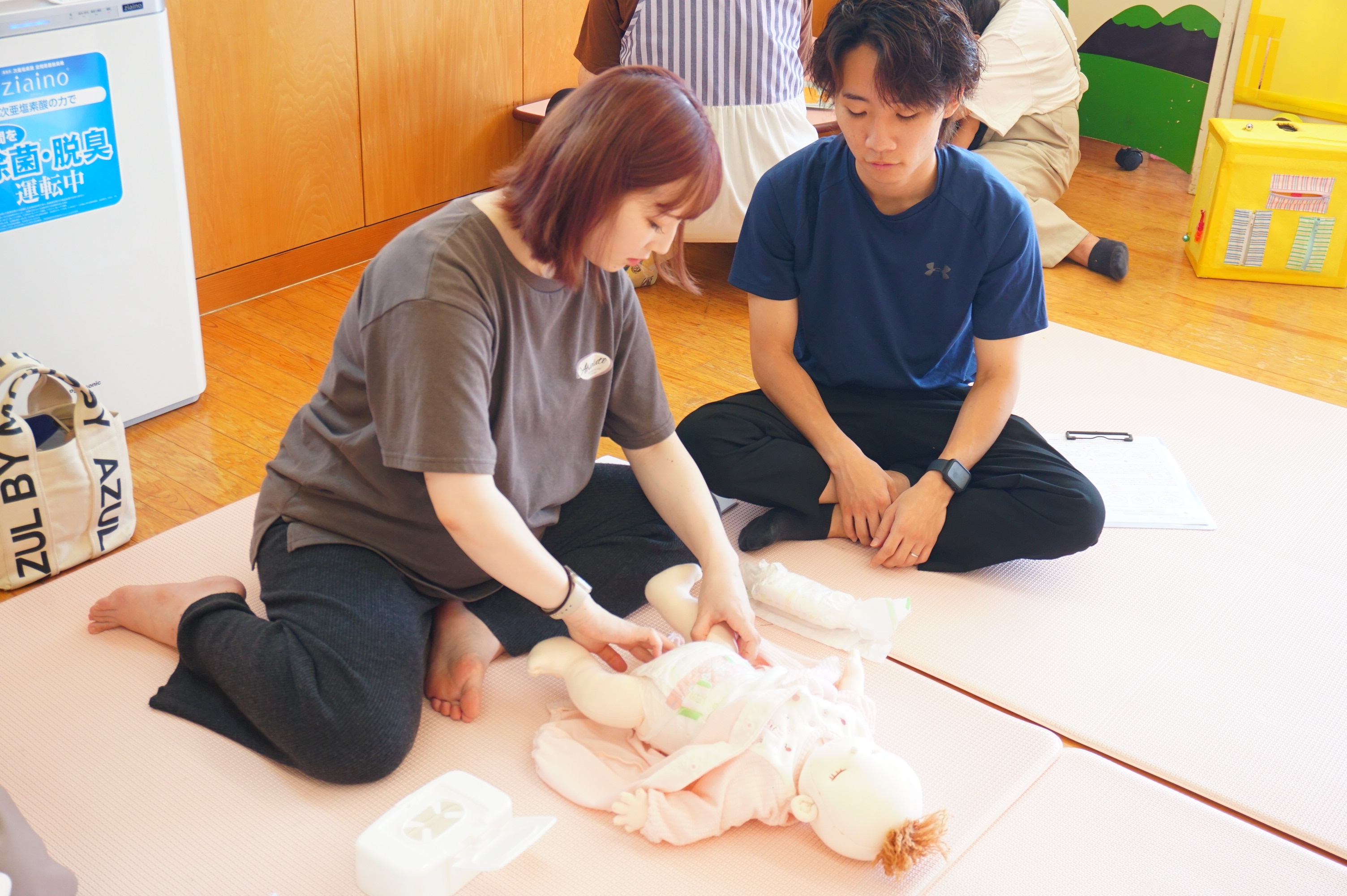 シャローム　パパママ赤ちゃんデー　お世話体験