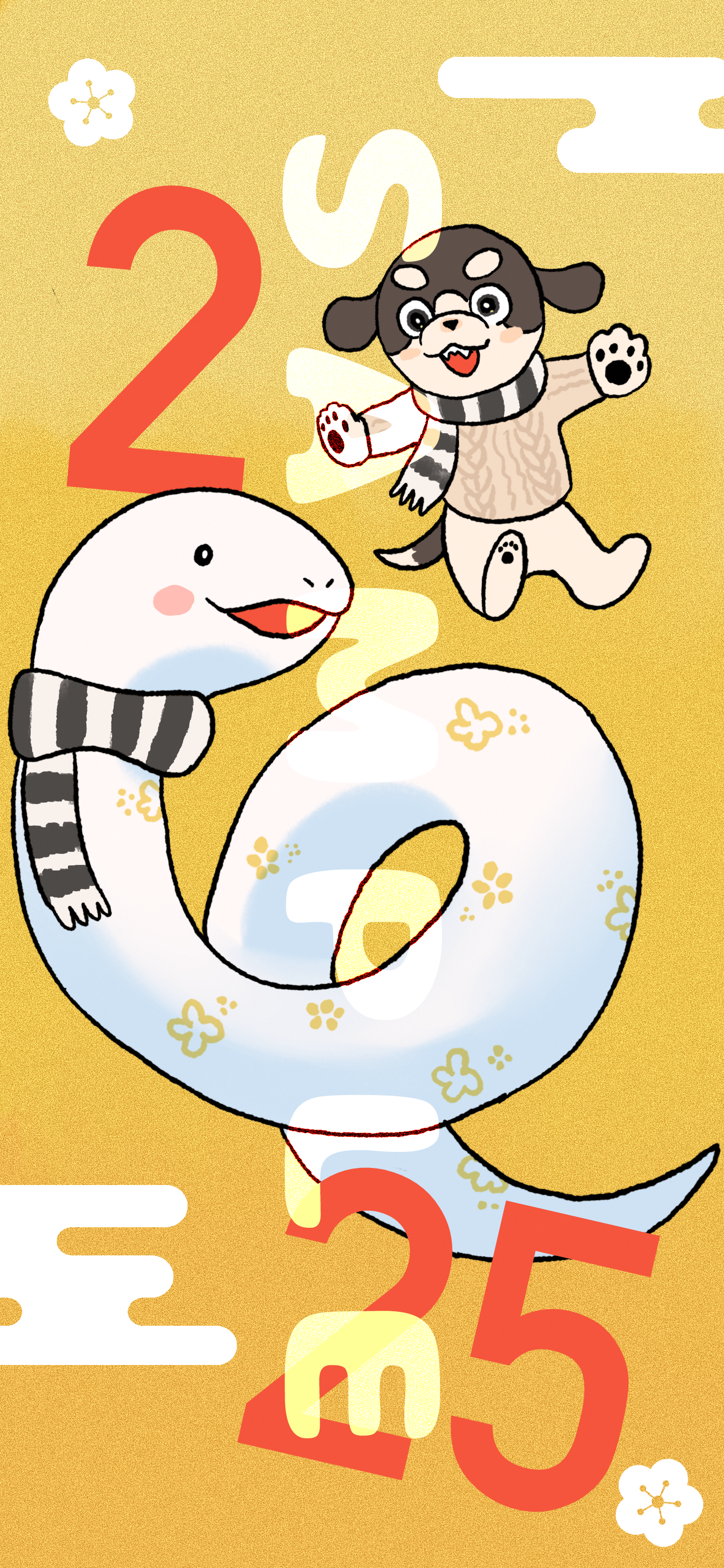 しまいくオリジナル⚡スマホ壁紙プレゼント1月ver