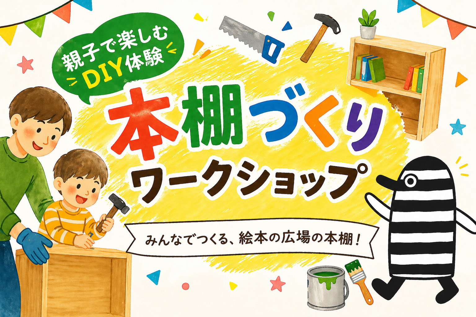 親子で楽しむDIY体験 本棚づくりワークショップ